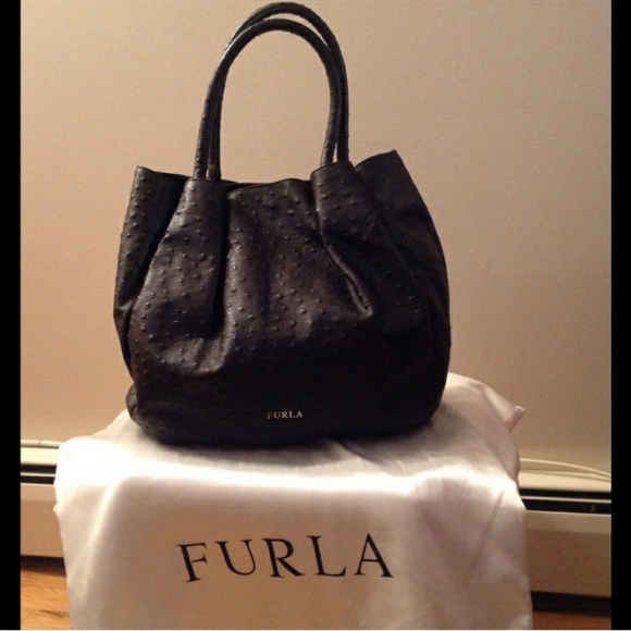 Furla Handbags - FINAL MARKDOWN Furla Ostrich Embossed Shoulder Bag